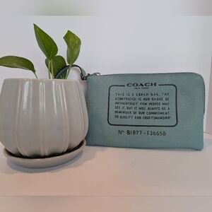 Coach Blue Wristlet For Tote Bag With Strap